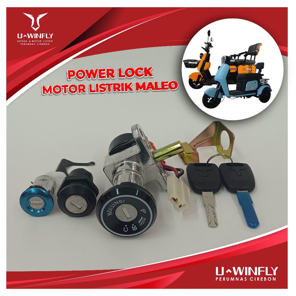 Jual KUNCI KONTAK / POWER LOCK MOTOR LISTRIK UWINFLY MALEO ORIGINAL ...