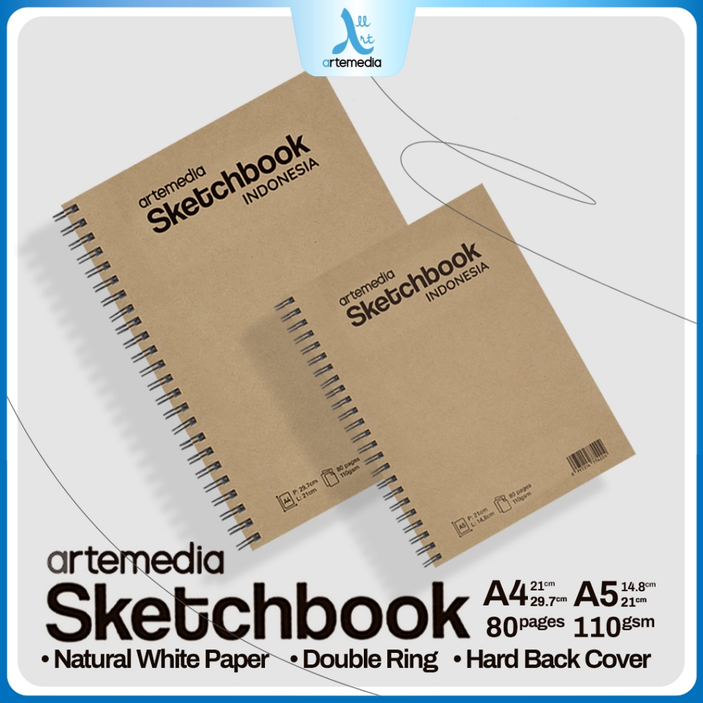 Jual Buku Sketsa Artemedia Sketchbook Wired A5 A4 Craft Cover Jilid Spiral