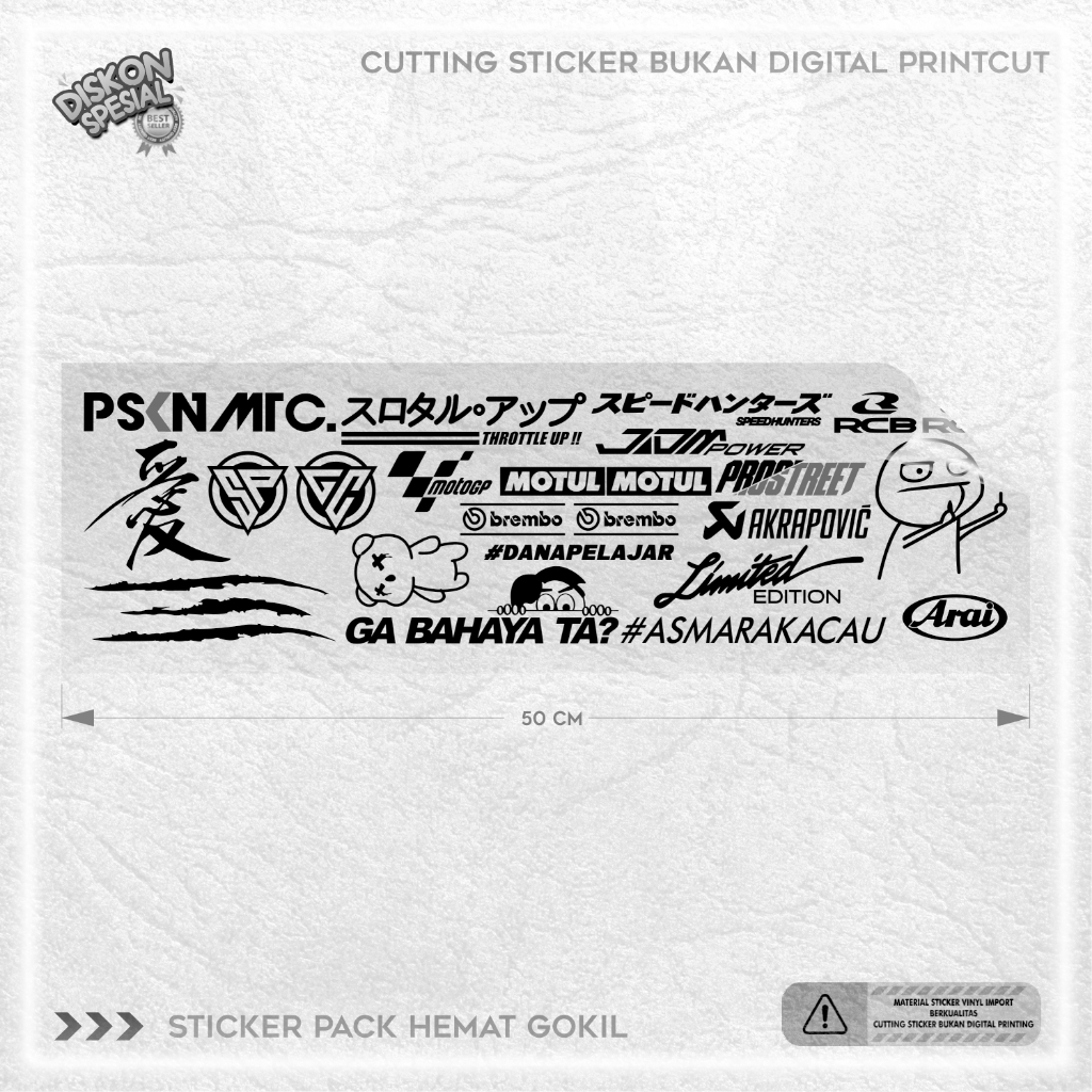 Jual Stiker Ga Bahaya Ta? Paket psknmtc gc sp cakar speedhunter Cutting ...