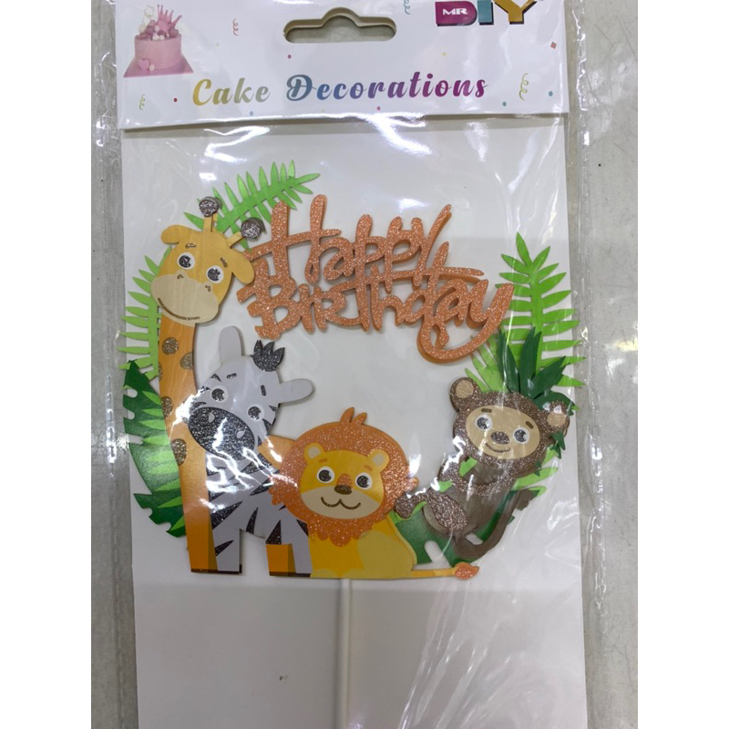 Jual Toper Karakter Animal Zoo Cake Topper Murah Hiasan Kue Ulang Tahun ...