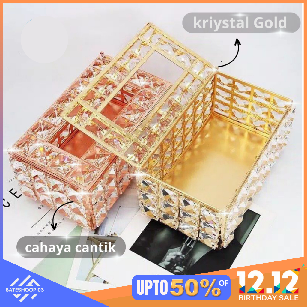 Jual TEMPAT TISU SWAROVSKI EMAS CANTIK CRYSTAL TISSUE BOX BLING ...