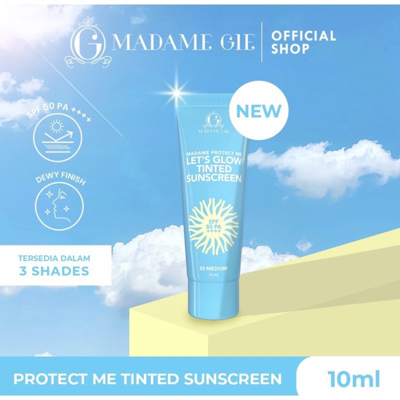 Jual MADAME GIE Protect Me Let's Glow Tinted Sunscreen 10 ml (BIRU ...