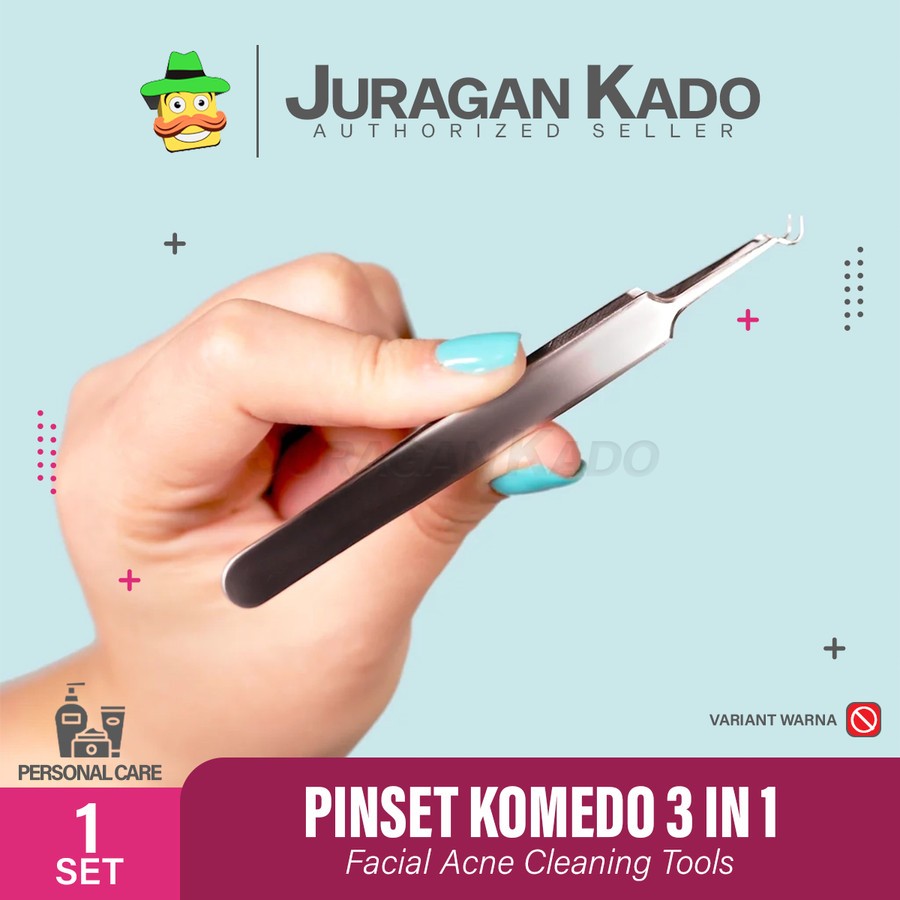 Jual Pinset Komedo 3IN1 Alat Pembersih Pencabut Komedo Set Pengangkat