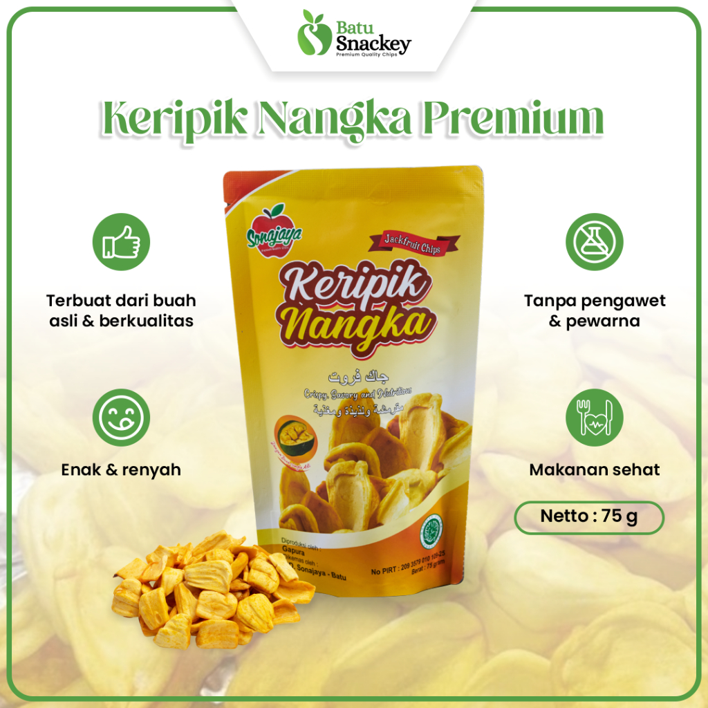 Jual Keripik Buah Kripik Nangka Premium Jackfruit Chips 75 Gram Oleh