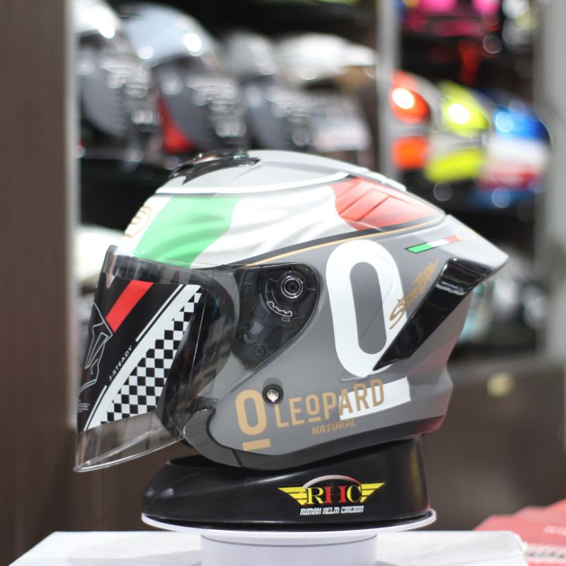 Jual Helm Js Armor Motif Leopard Visor Clear Shopee Indonesia