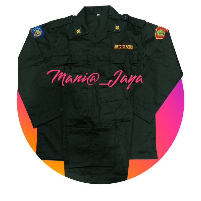 Jual SERAGAM BAJU LINMAS HIJAU | Shopee Indonesia