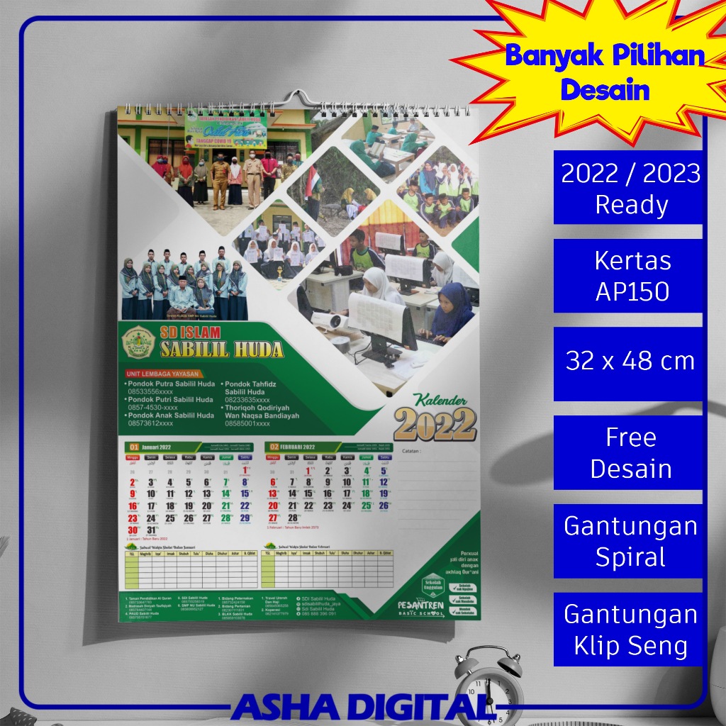 Jual Kalender Dinding Custom | Calendar Kantor Sekolah | Merchandise