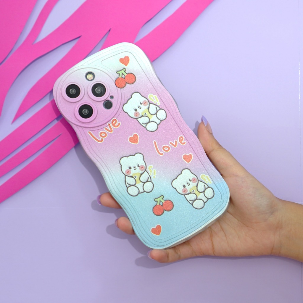 Jual Softcase Gelombang Bening Motif Lucu For All Type Handphone Y17s A05 A05s C51 C53 C55 C31 3531