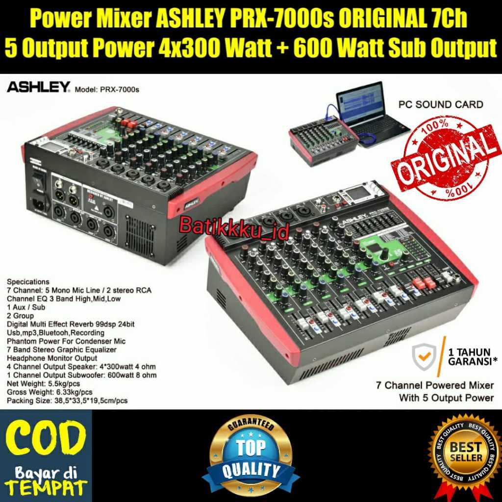 Jual Power Mixer ASHLEY PRX 7000S PRX 7000 S PRX7000S ORIGINAL 7CH 5