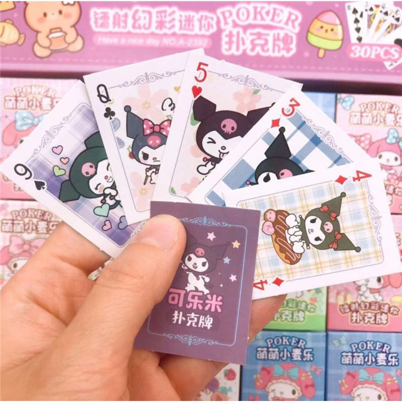 Jual KARTU POKER REMI MINI 3,6cm x 5cm SANRIO KUROMI CINNAMONROLL
