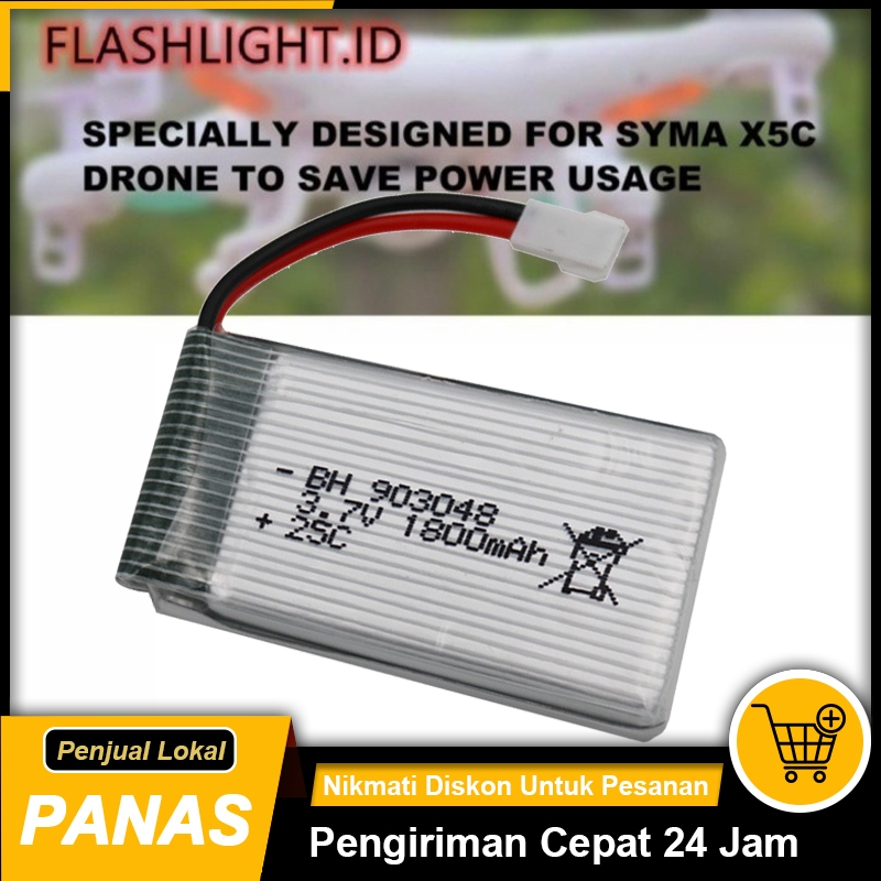 3.7V 1800mAh dobíjacia líthiová batéria