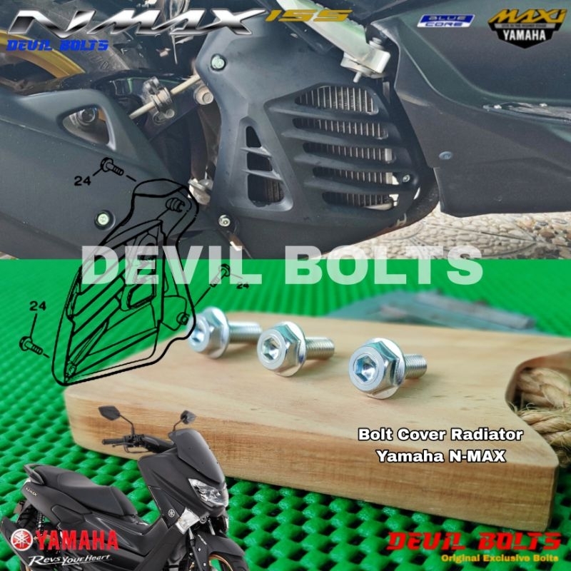 Jual Baut Cover Radiator Yamaha Nmax 3Pcs (Mode Dua Kunci) | Shopee ...