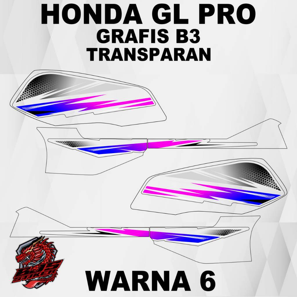 Jual [COD] Stiker Sticker Striping transparan uv gl pro grafis b3 ...