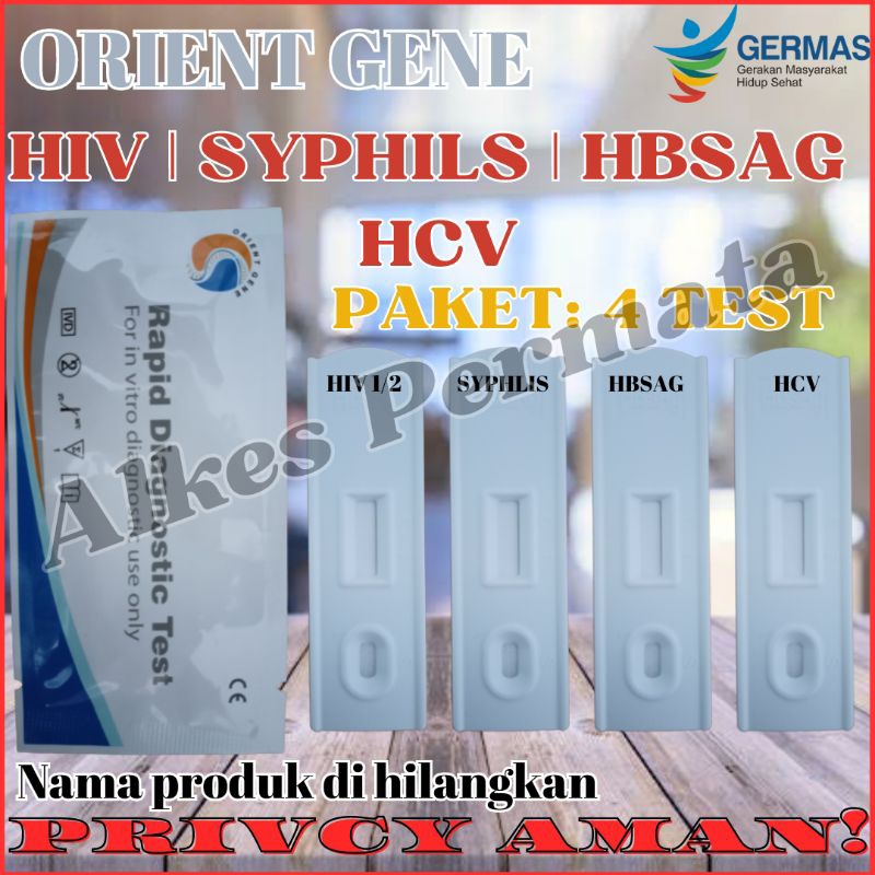 Jual Paket HIV Syphilis HBsAg dan HCV 4 Test Pemeriksaan Orient Gene
