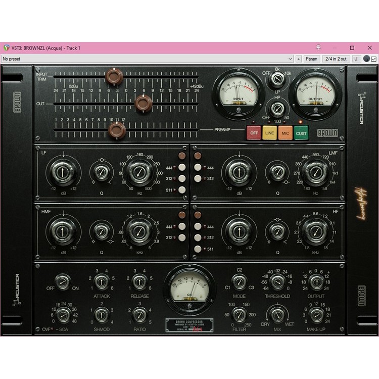 Jual Acustica Audio - Brown VST Plugin rare all-tube compressors from ...