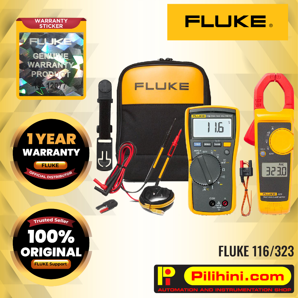 Jual FLUKE116/323 KIT, HVAC MULTIMETER AND CLAMP METER COMBO KIT