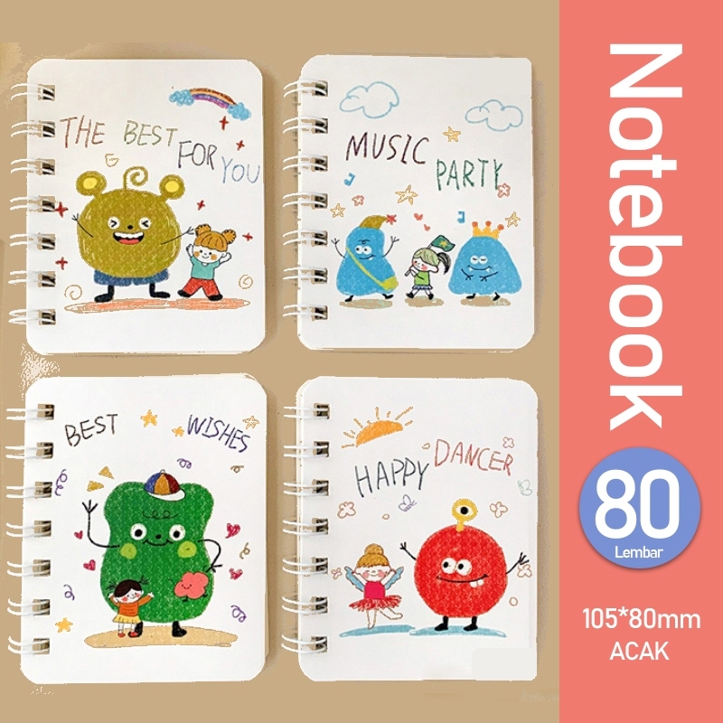 Jual Notebook Ring Motif Spiral Mini A7buku A7 Catatan Mini Ringmemo