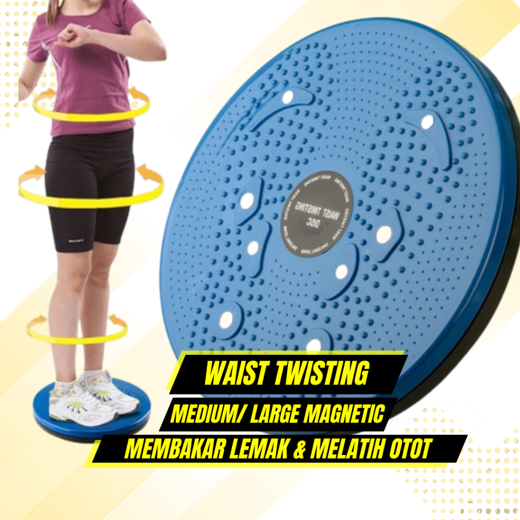 Waist Twisting Disc Jumbo Besar Papan Olahraga Putar Alat Olahraga Putar Pelangsing Tubuh Pengecil Perut Pinggang Piringan Senam Pengencang Bokong