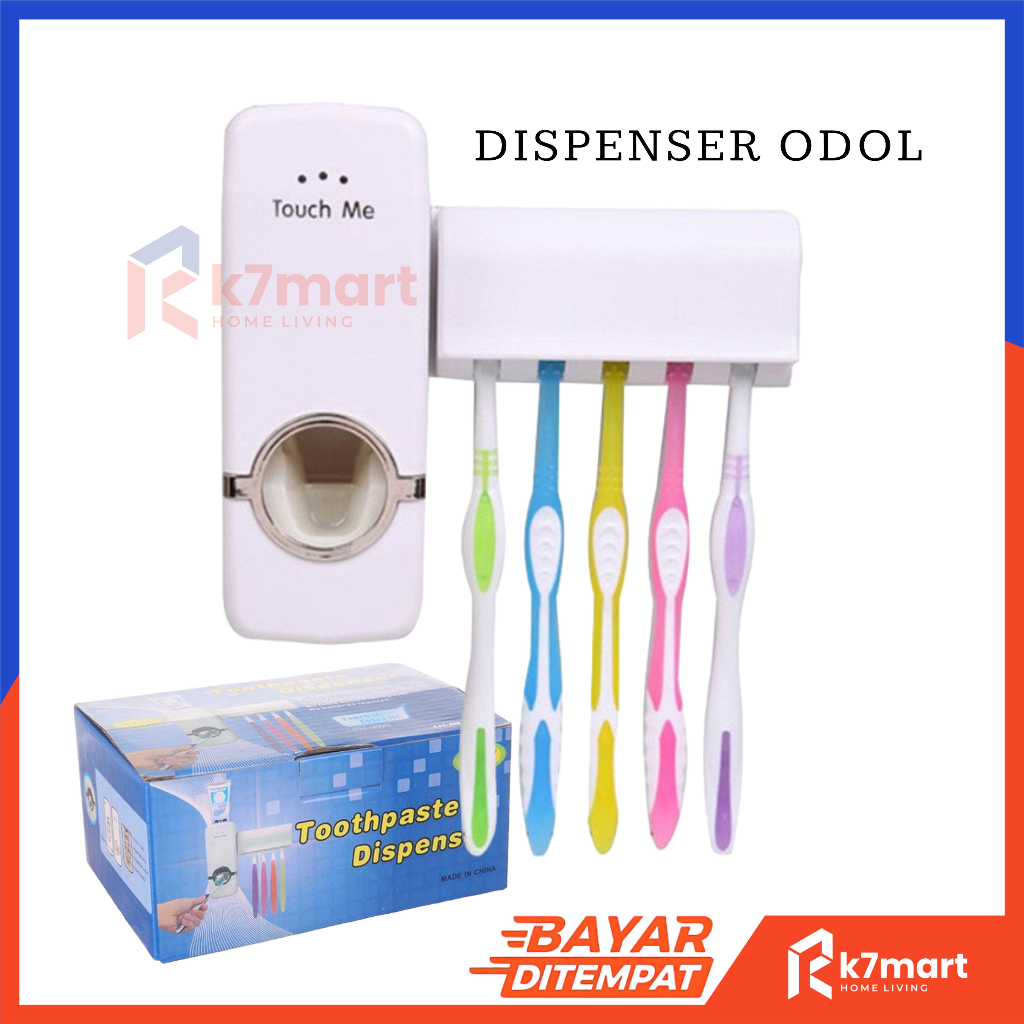 Jual K7MART DISPENSER ODOL TEMPAT SIKAT GIGI TEMPEL DINDING / RAK MANDI ...