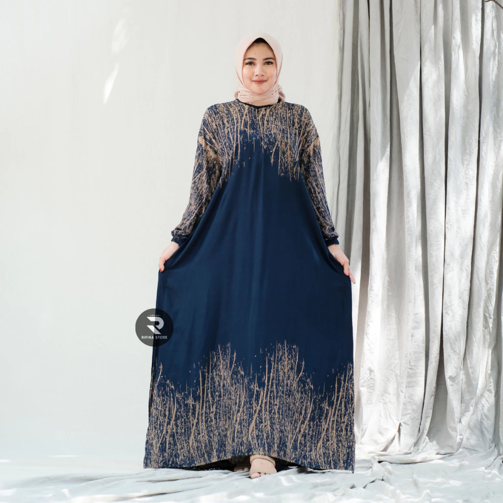 Baju Gamis Rayon Wanita Premium Rifina Shafa Dress nyaman untuk aktivitas harian