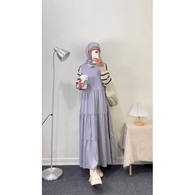 Jual INNER DRESS SUSUN // Dalaman Gamis tanpa lengan // iner dress ...
