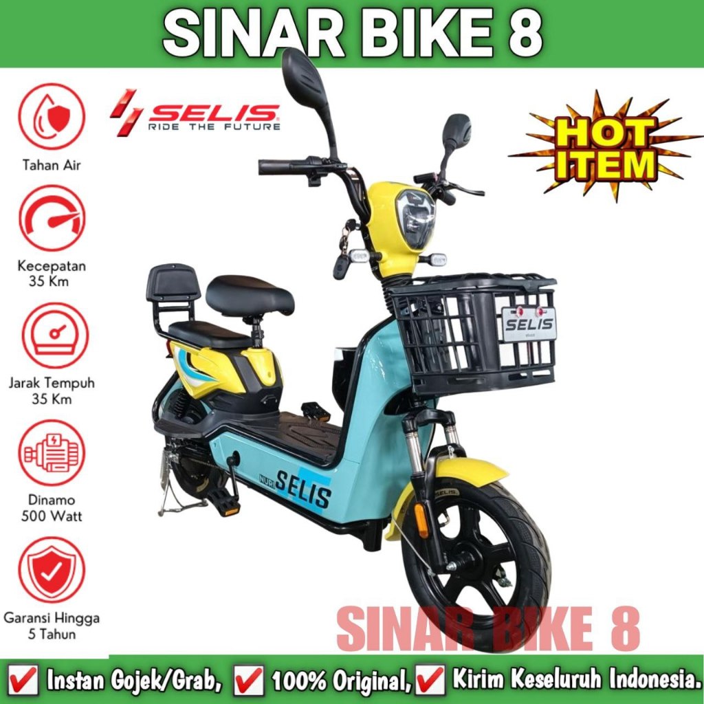 Jual Sepeda Listrik Selis Nuri Watt Elektrik Bike V Ah Electric E Bike Shopee Indonesia