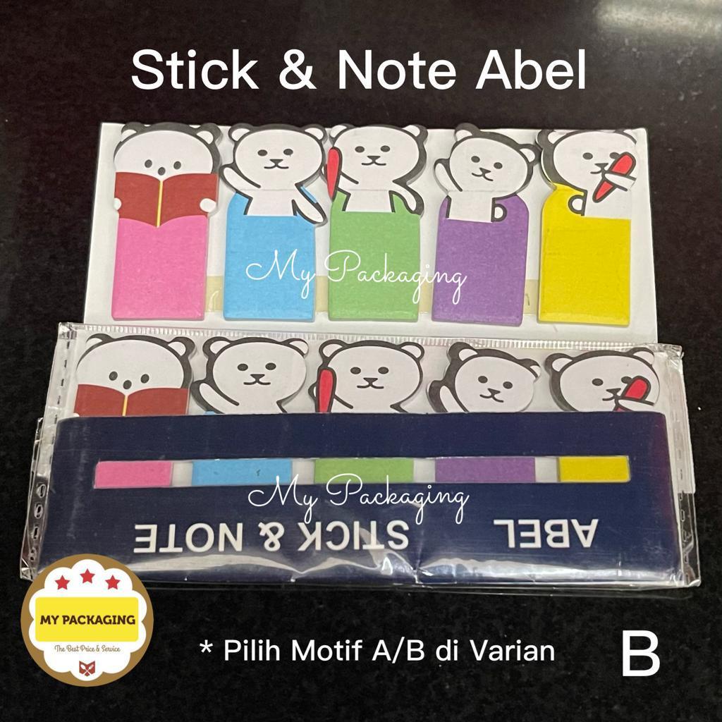 Jual Stick & Note Abel 5 Warna dan Gambar (per warna isi 20 lembar ...