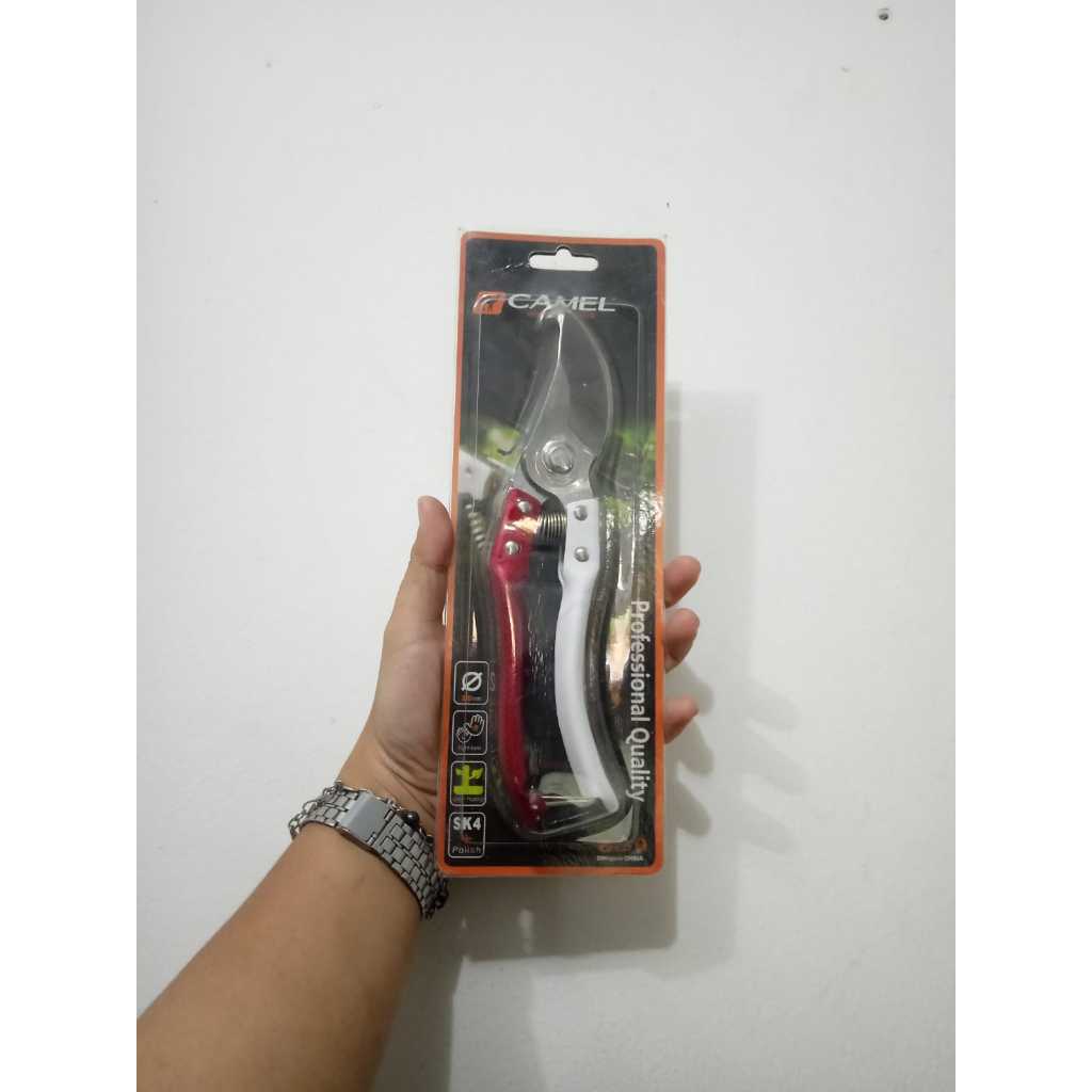 Jual Camel Gunting Dahan Gagang Besi Merah Putih Pruning Shears ...