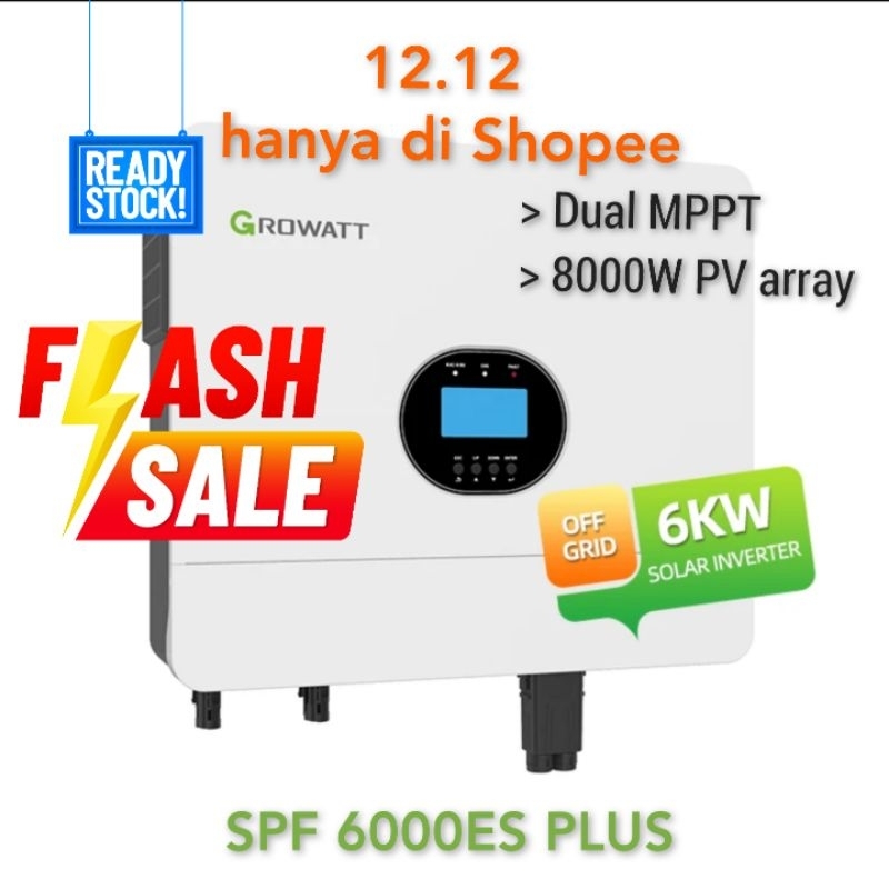Jual growatt spf 6000es plus off grid hybrid inverter | Shopee Indonesia