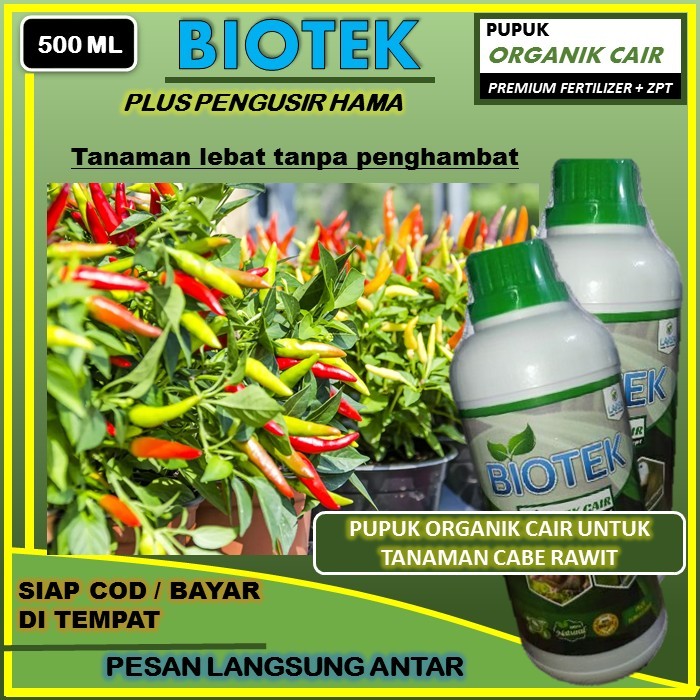 Jual Poc Zpt Biotek Ml Pupuk Cabe Rawit Terbaik Pupuk Organik