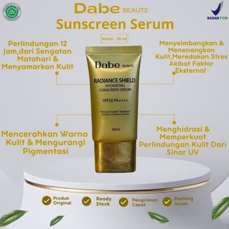 Jual Radiance Shield Hydrating Sunscreen SPF50 ++++ Dabe Beaute ...