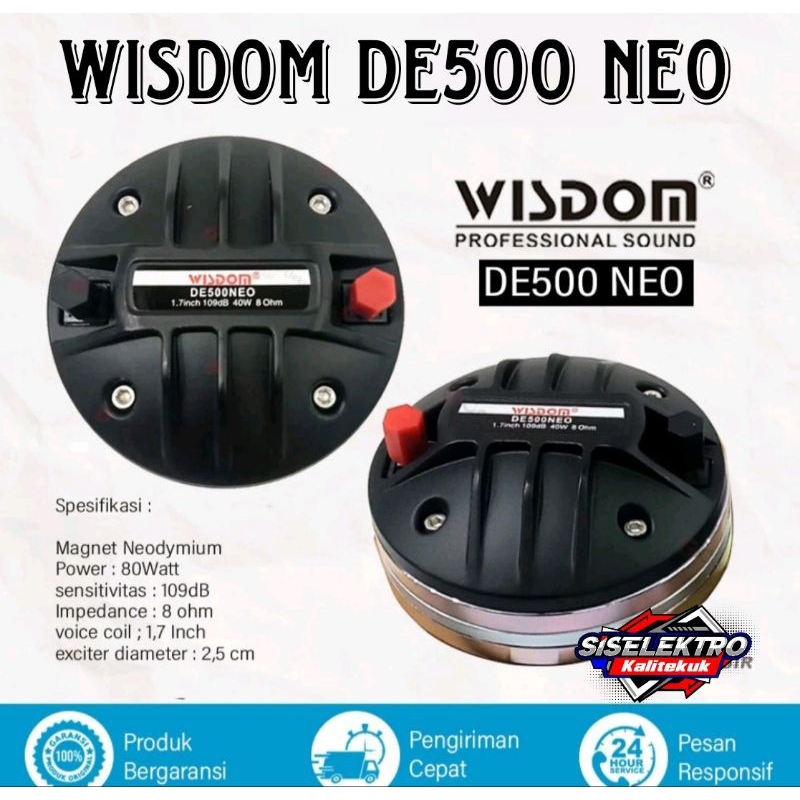 Jual Driver Tweeter WISDOM DE 500 NEO DE-500 NEO | Shopee Indonesia