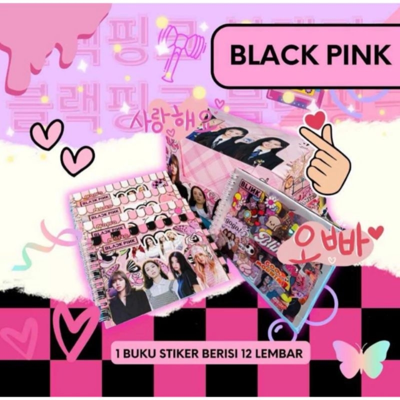 Jual STICKER BOOK VIRAL STIKER BUKU WASHI KARAKTER BLACK PINK BTS