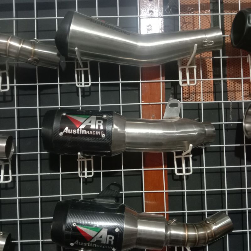 Jual silencer austin racing carbon for zx25r | Shopee Indonesia