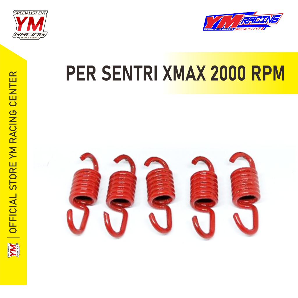 Jual PER CENTRI XMAX 2000 RPM 1 SET ISI 5 PCS/BUAH | PER KAMPAS GANDA ...
