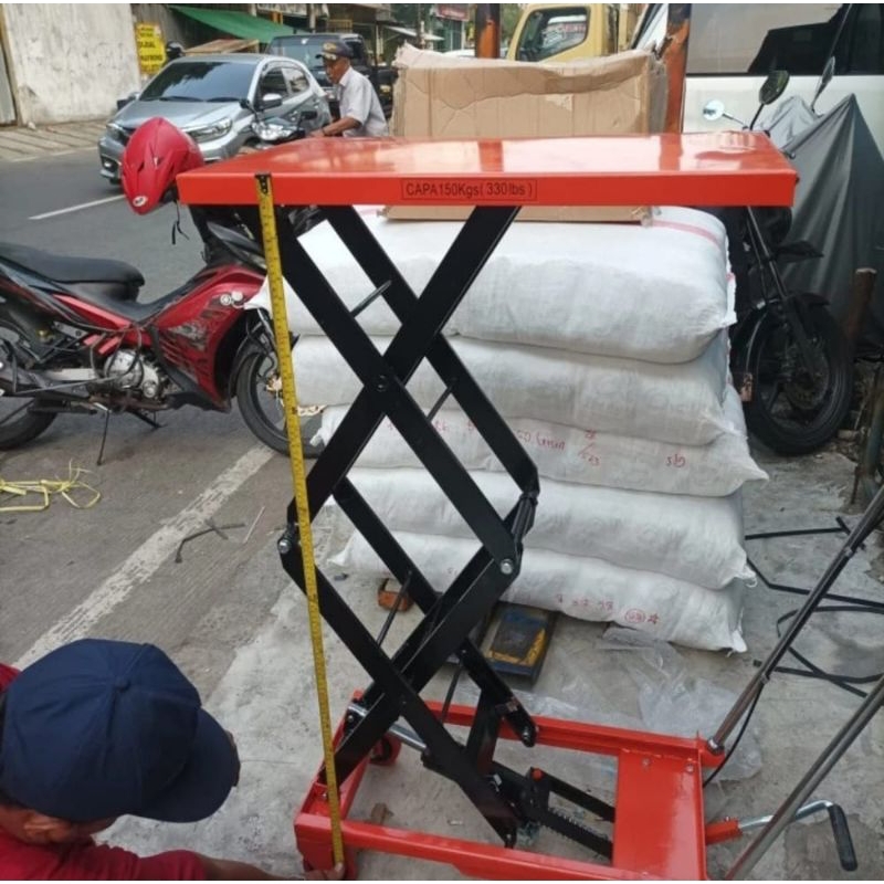 Jual hydraulic lift table hidrolik tinggi 110 cm kapasitas150-1000Okg ...