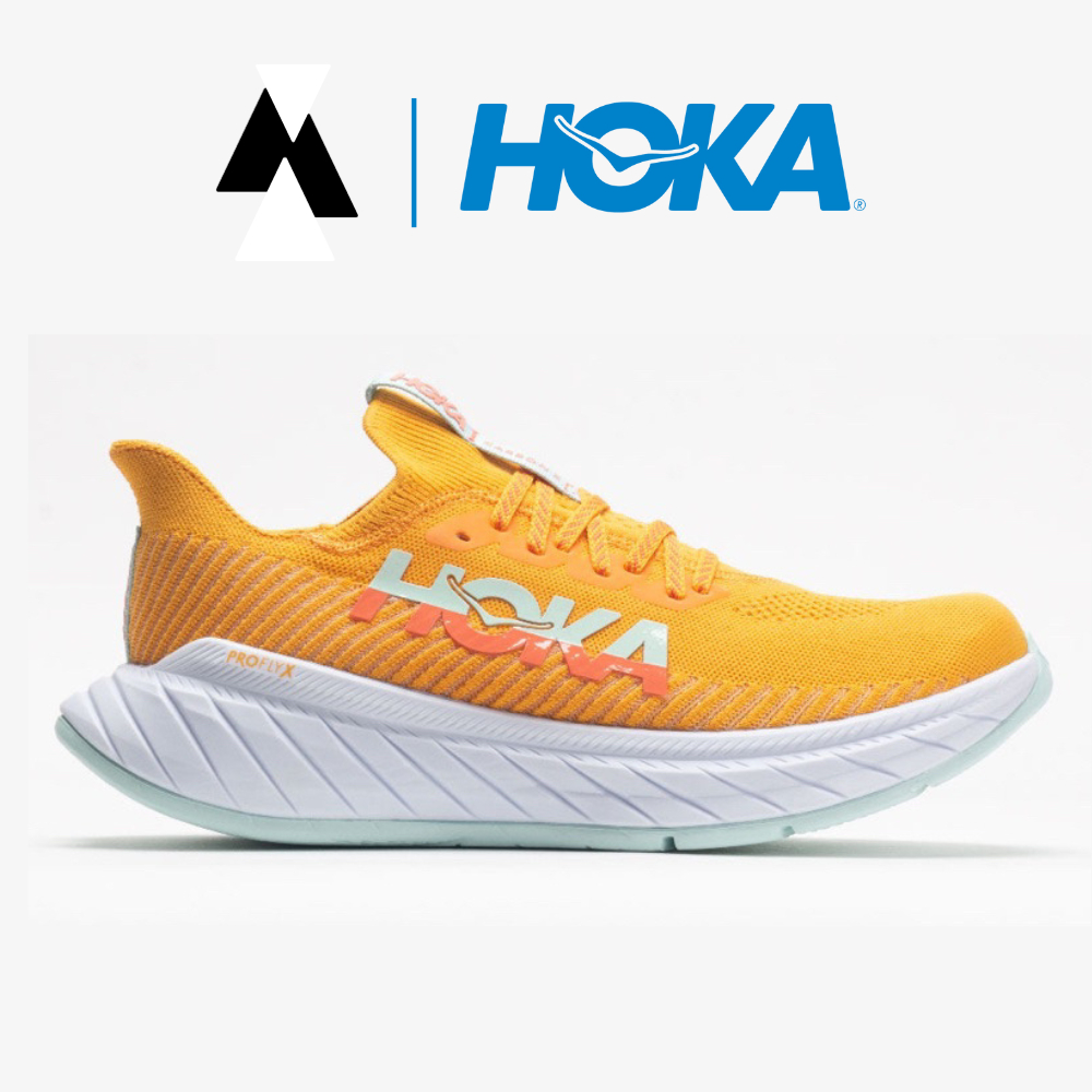 Jual HOKA YELLOW WHITE LIST TOSCA CARBON X | Shopee Indonesia