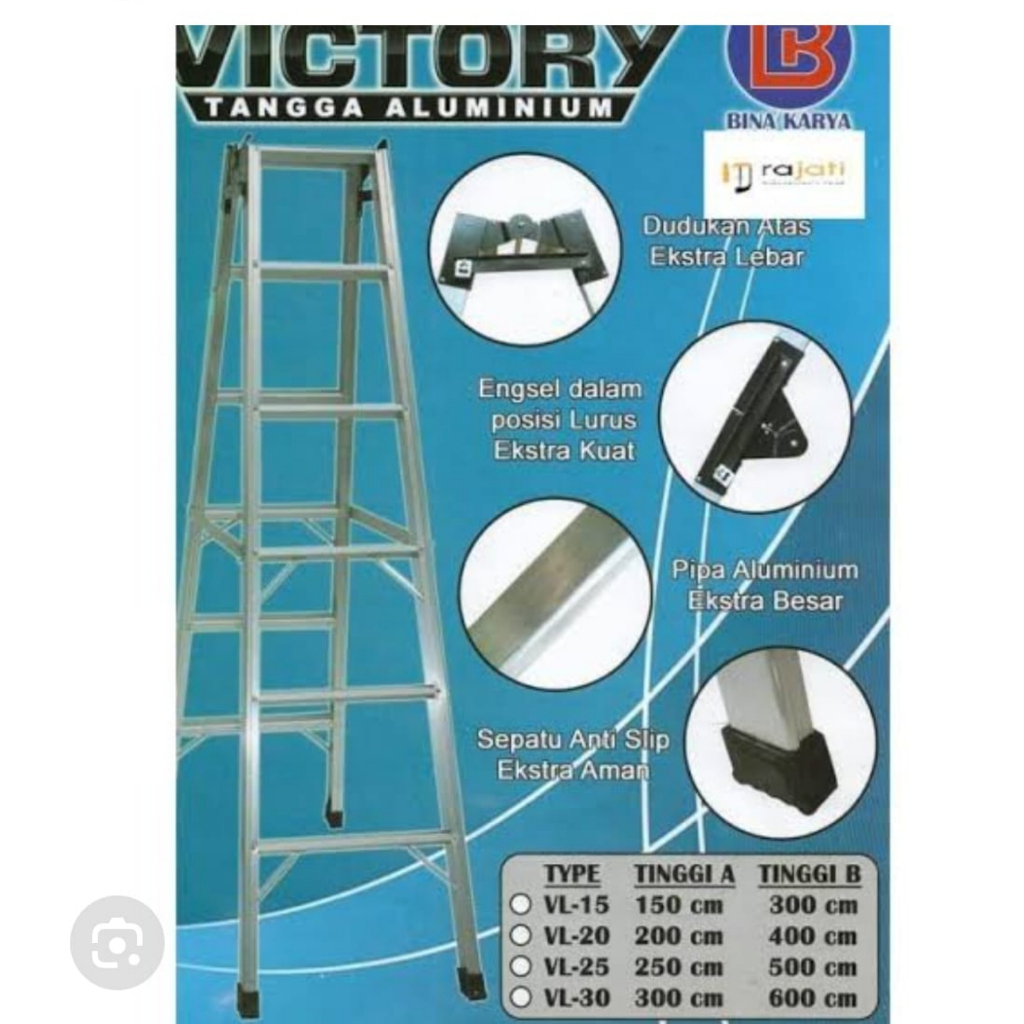 Jual Khusus Gojek Tangga 2 Meter 2.5 Meter Victory Aluminium Tangga ...