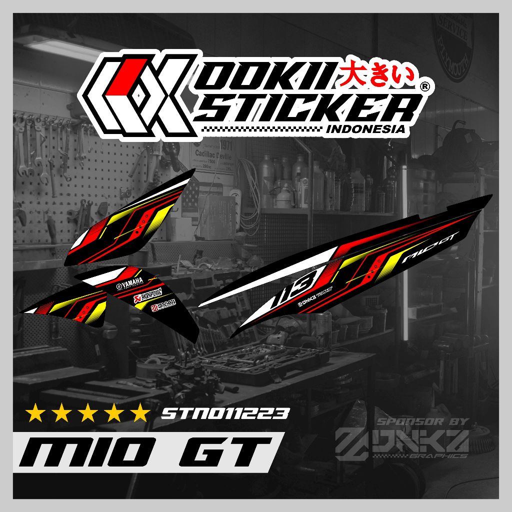 Jual Stiker Mio GT Decal Striping Mio GT Premium Racing N011223 OOKII ...