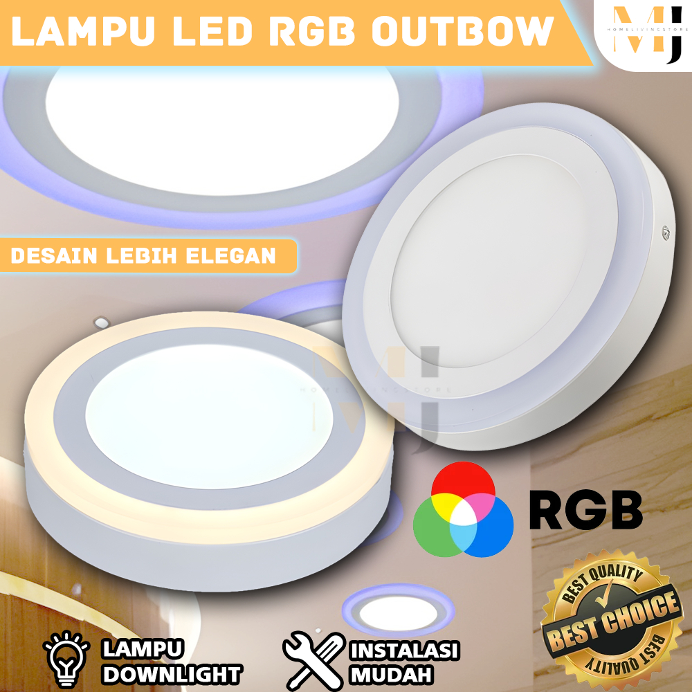 Jual Lampu LED Outbow Lampu Plafon 2 Warna Bentuk Bulat Outbow Panel ...