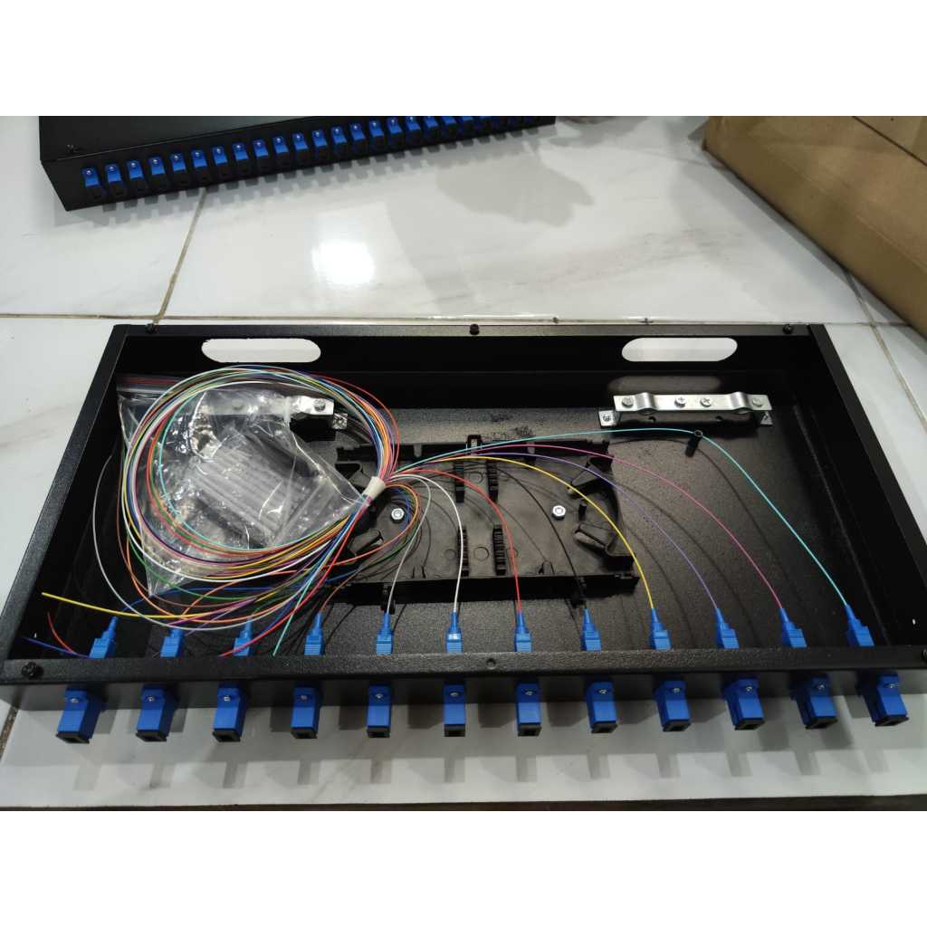 Jual OTB Rackmount 12 Port Fiber Optik SC UPC Box Rackmount SC ...