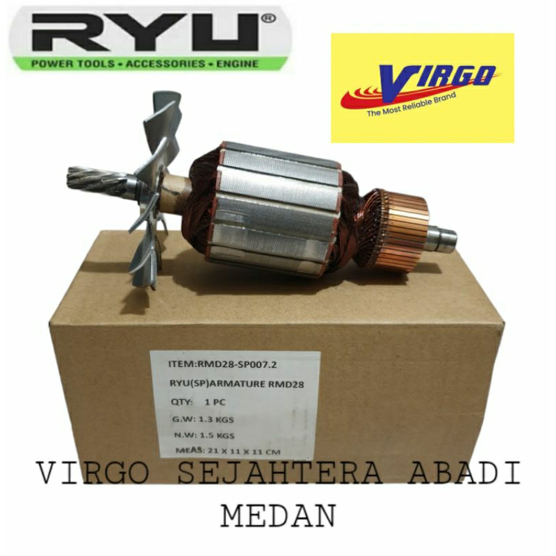 Jual RMD28 ARMATURE ANGKER MESIN BOR MAGNET 28MM RYU RMD 28 ORIGINAL 28 ...
