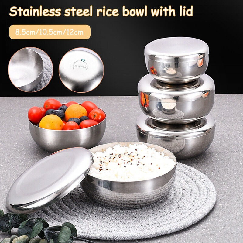 Jual Korean Rice Bowl Mangkuk Makan Korea Stainless Mangkok Bk 01