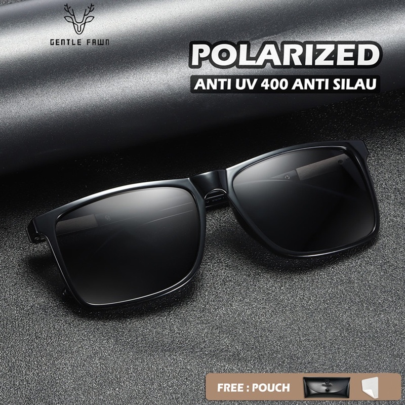 Jual Gentle Fawn Kacamata Hitam Sunglasses Polarized Fashion Style Pria Bahan Tr Bentuk Kotak