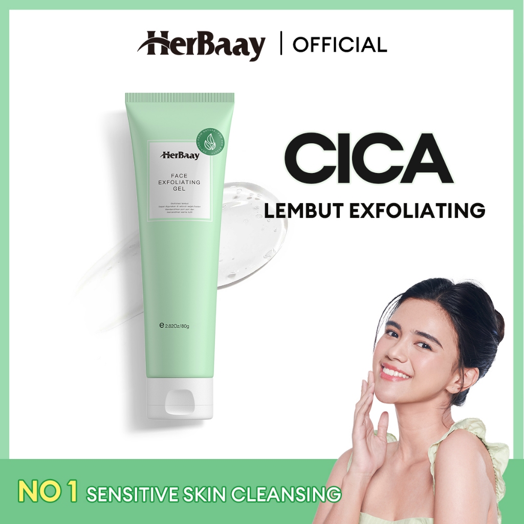 Jual HerBaay Lembut Exfoliating Gel 80g Cleansing Eksfoliasi Wajah
