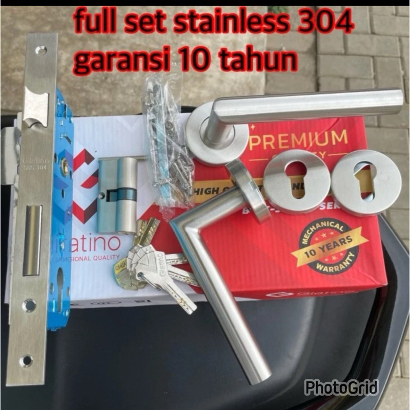 Jual Glatino Kunci Pintu Model Pisah 304 Series Hitam Set Kunci Pintu