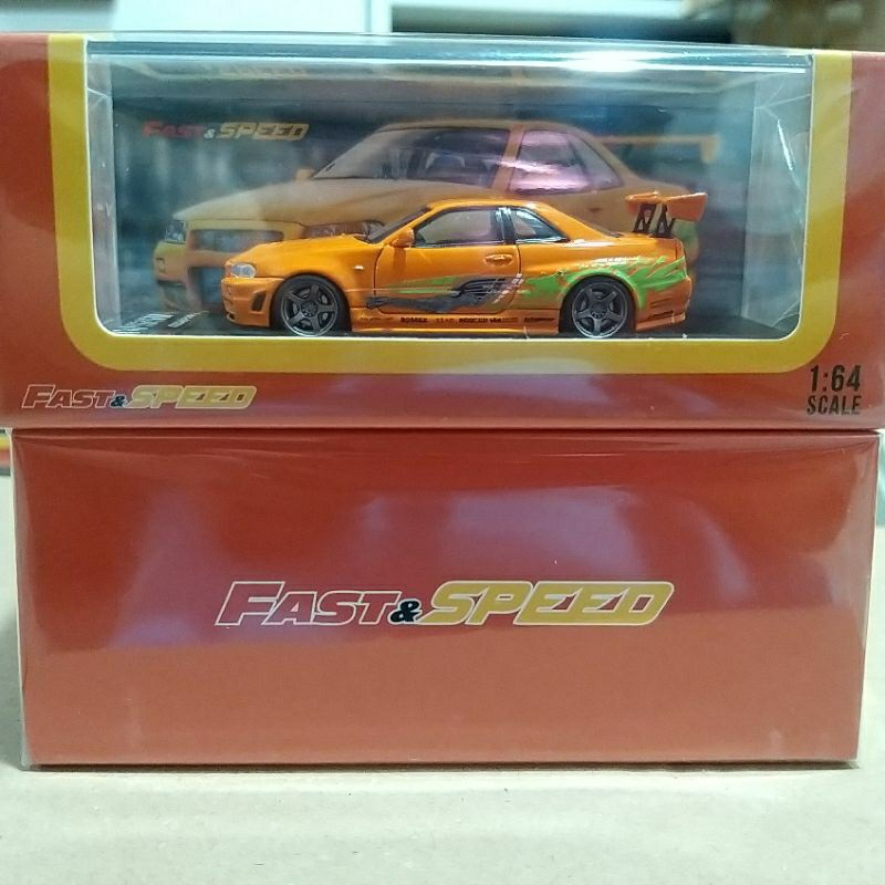 Jual Fast&Speed Nissan Skyline GTR R34 Orange Fast and Furious Livery ...