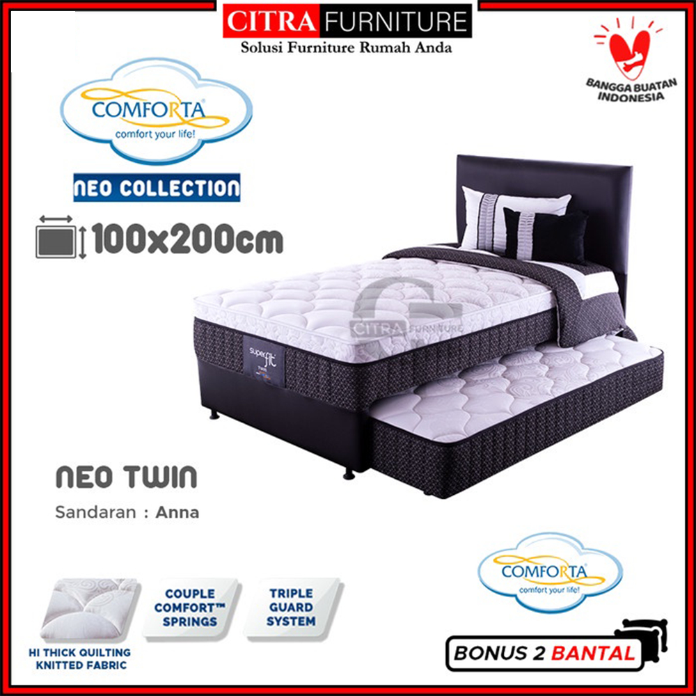 Jual Citra Furniture Comforta Spring Bed Super Fit 2in1 Neo Twin Bed ...