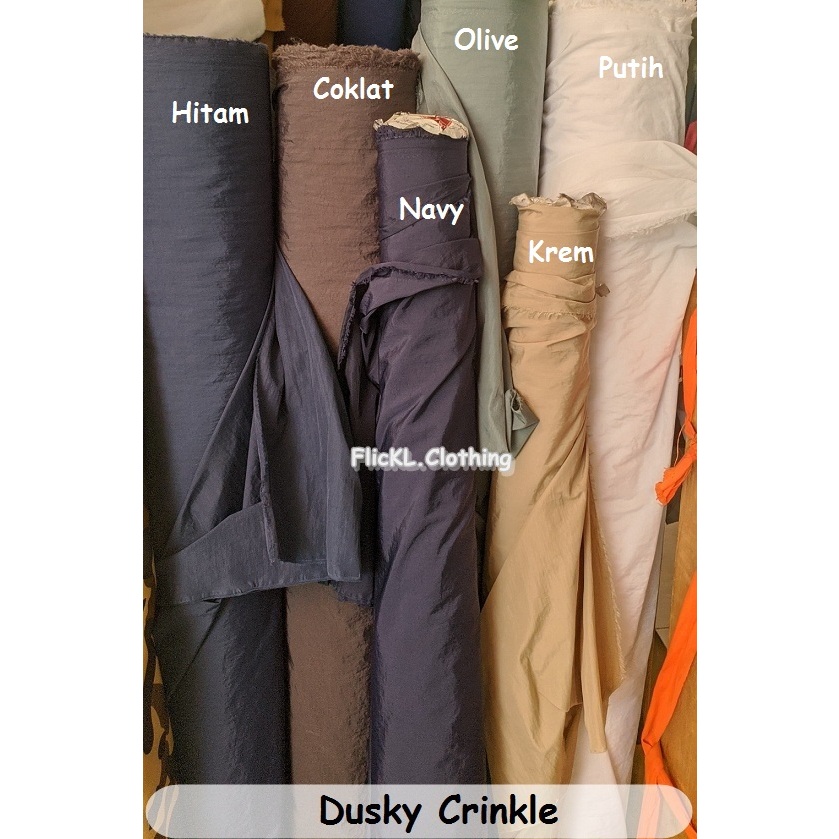 Jual Bahan Kain Parasut Dusky Kringkel Kain Dusky Crinkle Premium