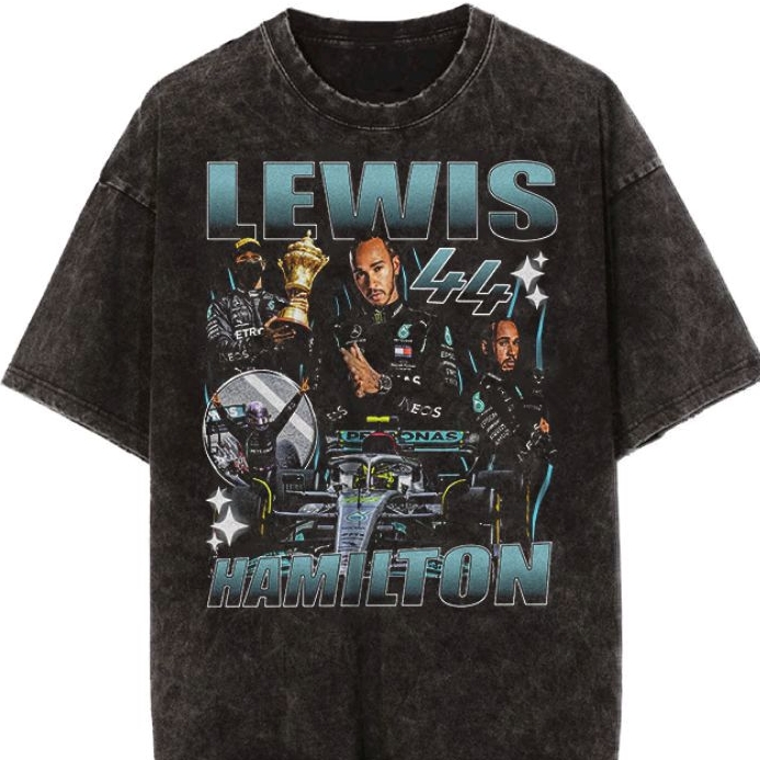Jual Kaos Oversize Lewis Hamilton F1 | Cotton 24s Built-Up | Wash ...